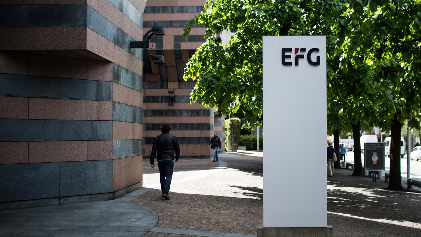 La sede ticinese di EFG nel palazzo di Lugano che il Cantone progetta di acquistare per collocarvi gli organi di Giustizia