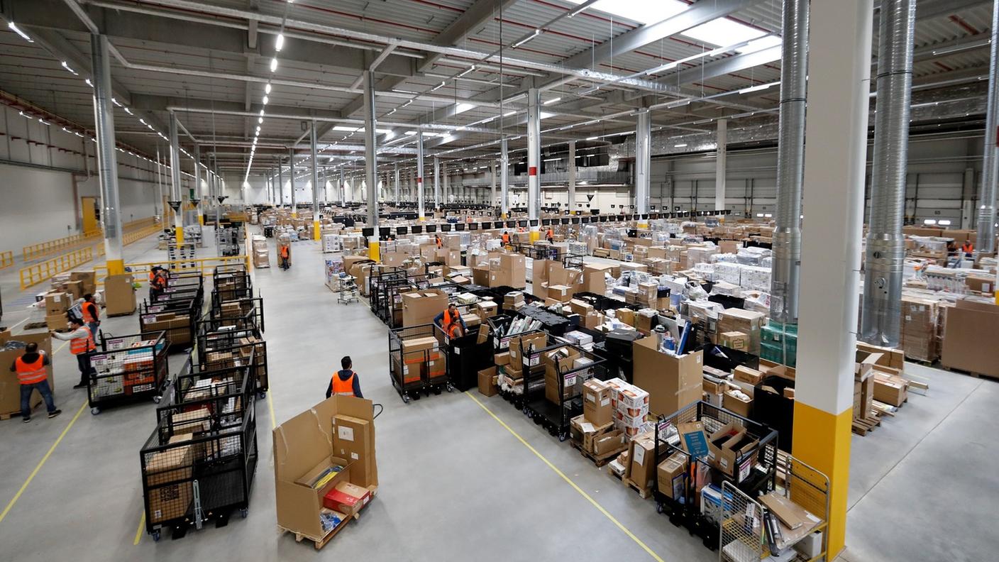 La centrale di distribuzione di Amazon a Werne in Germania
