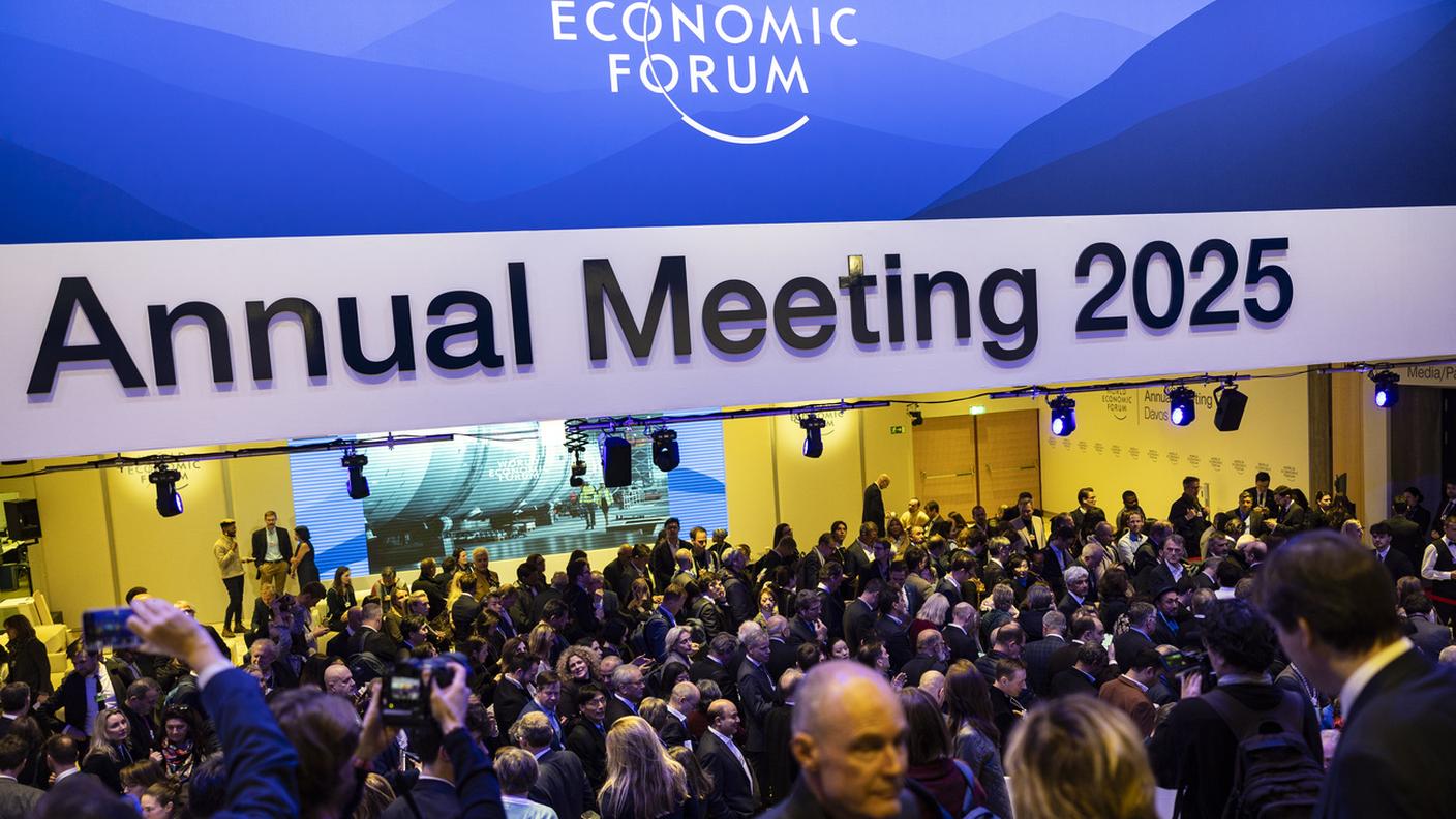 Un'immagine scattata lo scorso mese di gennaio a Davos