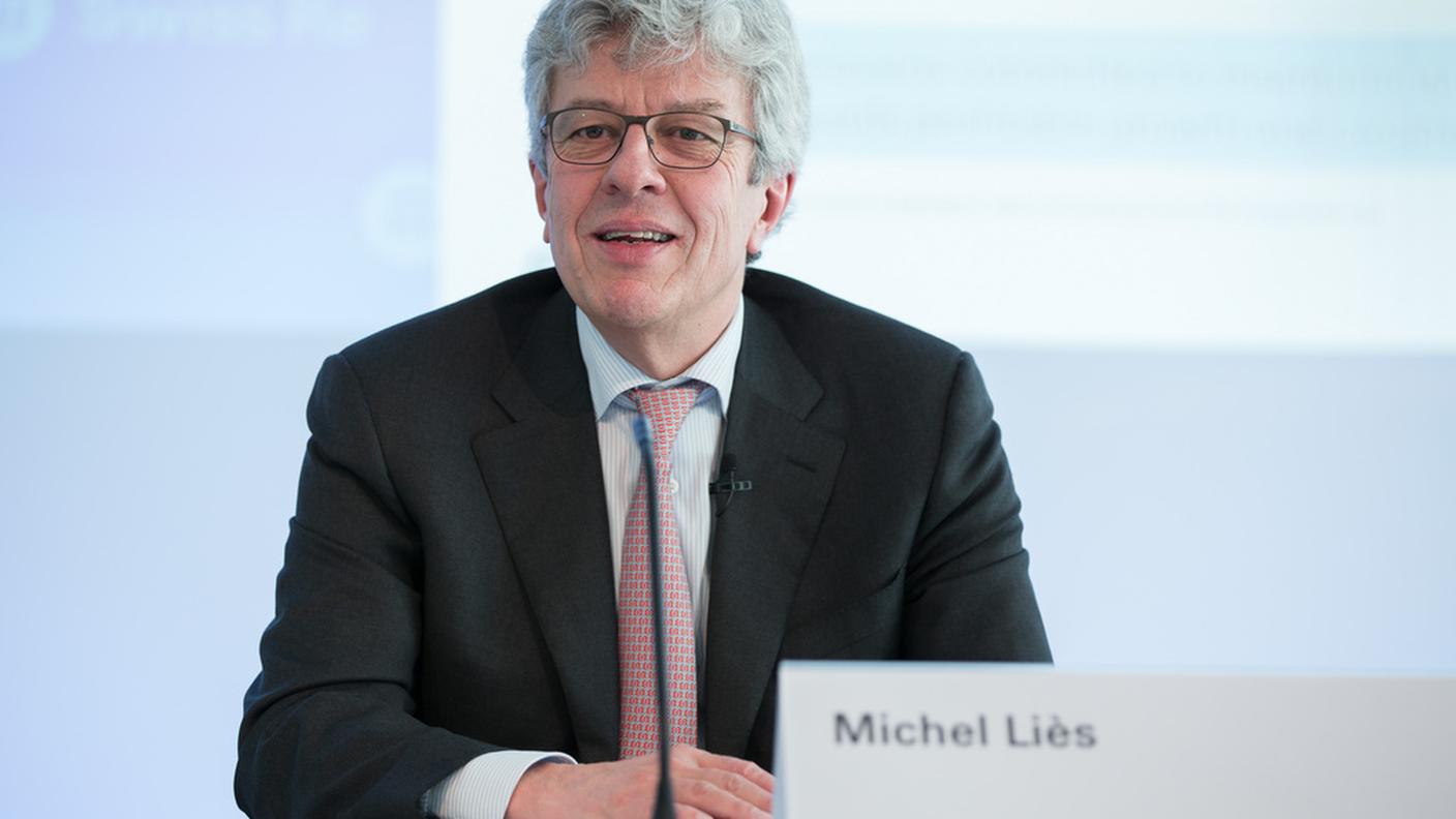 Michel Liès, CEO del gruppo, durante la conferenza stampa di bilancio