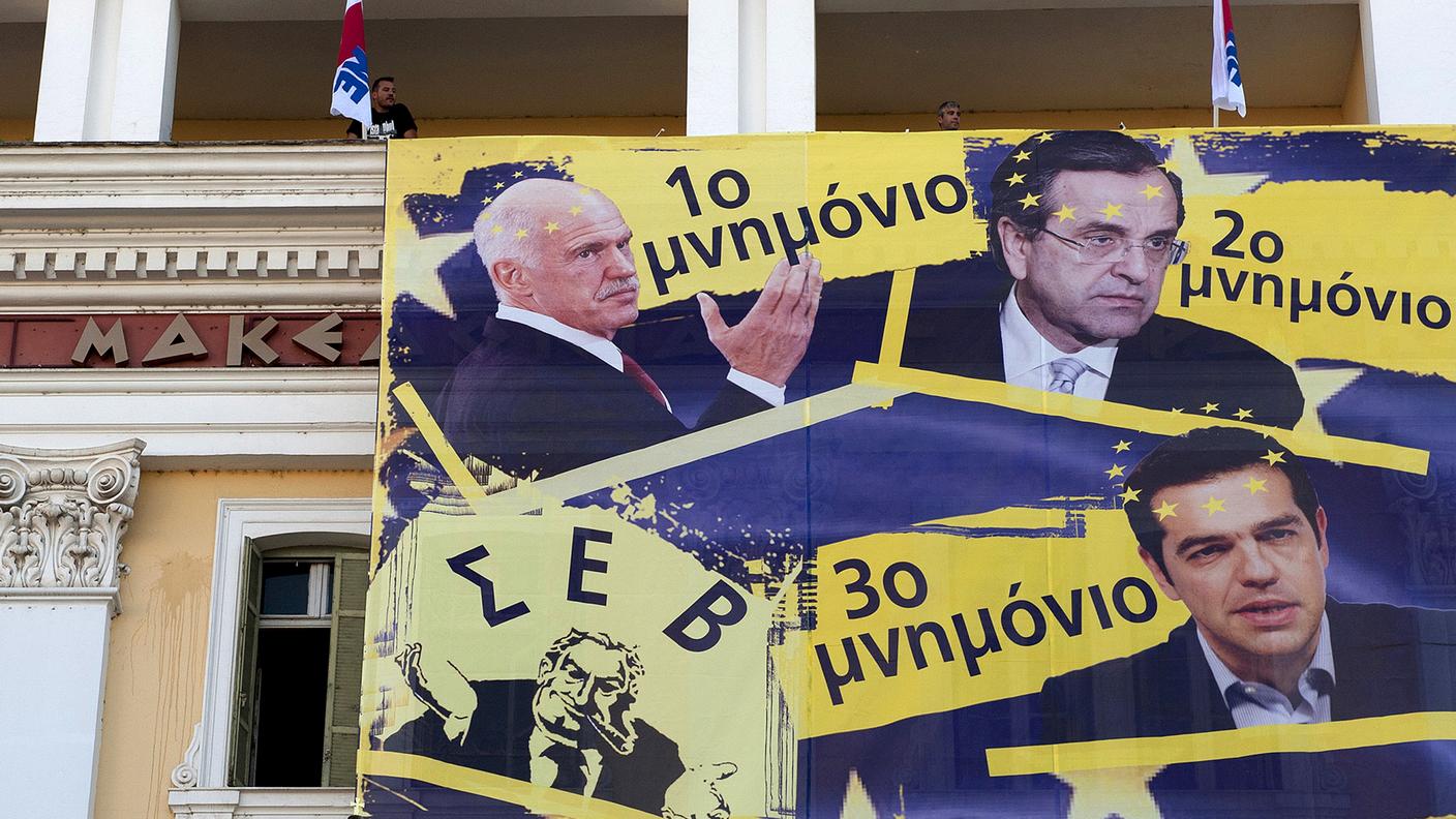 Tre primi ministri (Papandreu, Samaras, Tsipras) tre memorandum