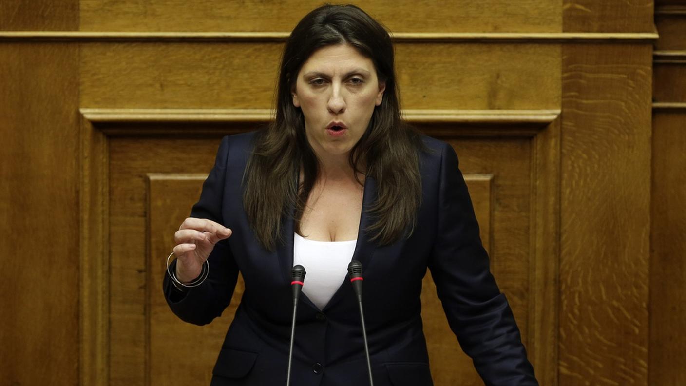 La presidente del Parlamento durante il suo intervento