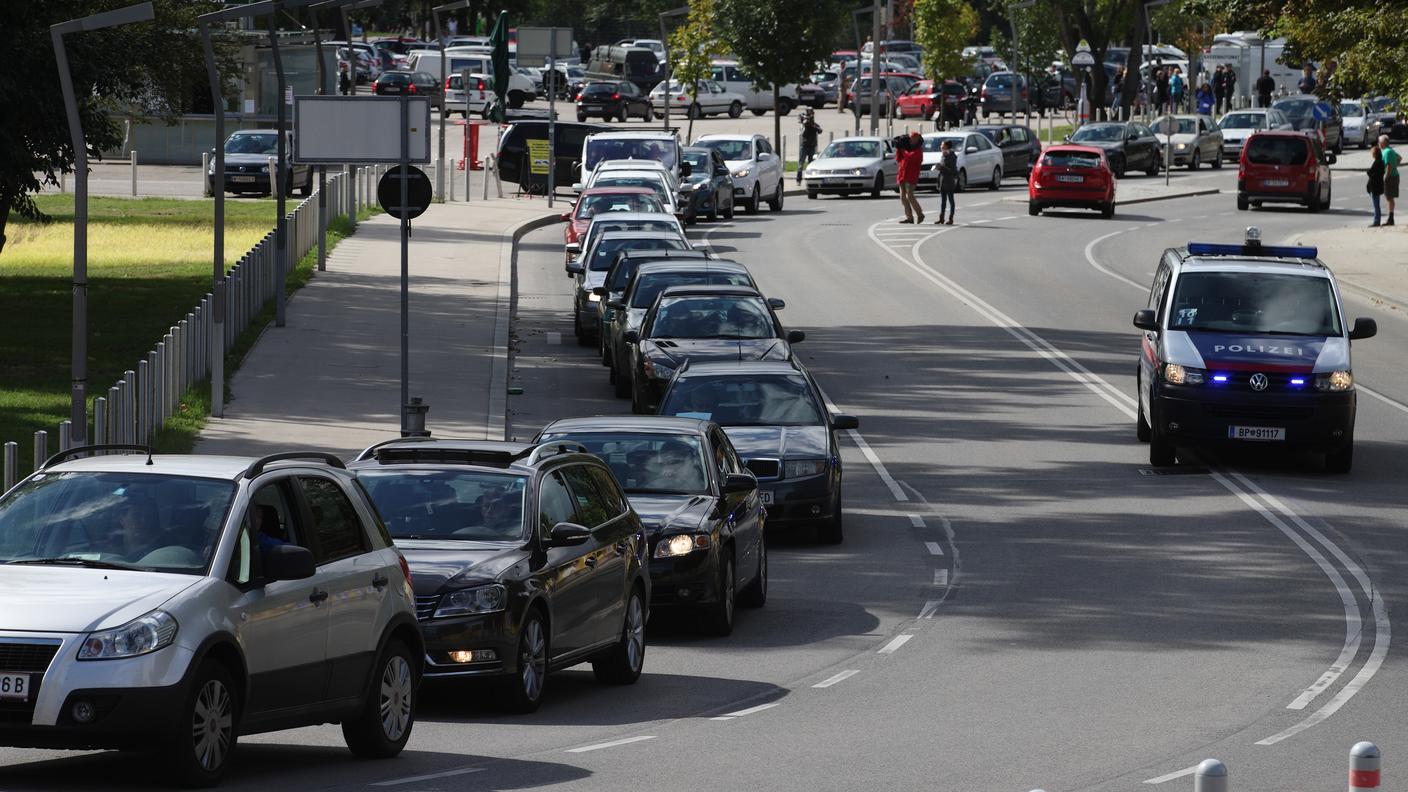 Il convoglio in partenza da Vienna