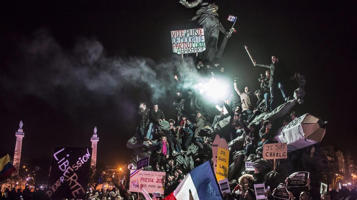 Marcia contro il terrorismo a Parigi, di Corentin Fohlen