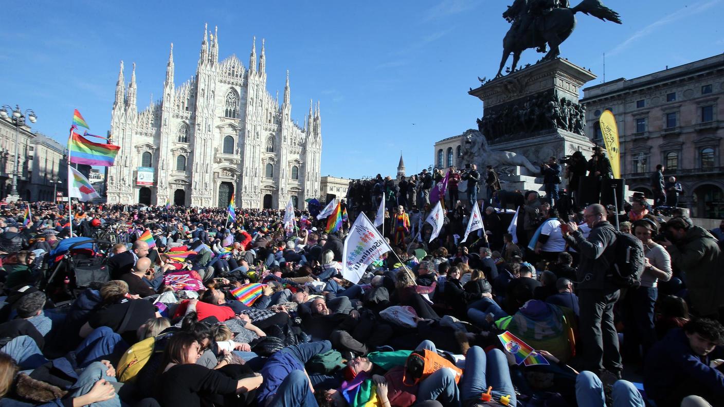 Manifestazione nei giorni scorsi a favore del testo di legge "integrale"