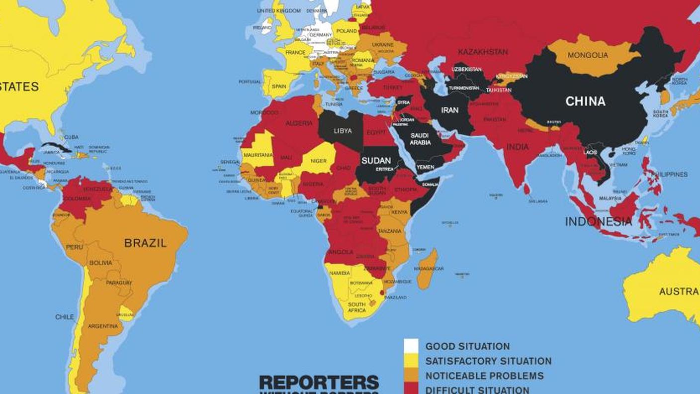 Dal bianco al nero: i paesi dove la libertà di stampa è garantita e dove non esiste