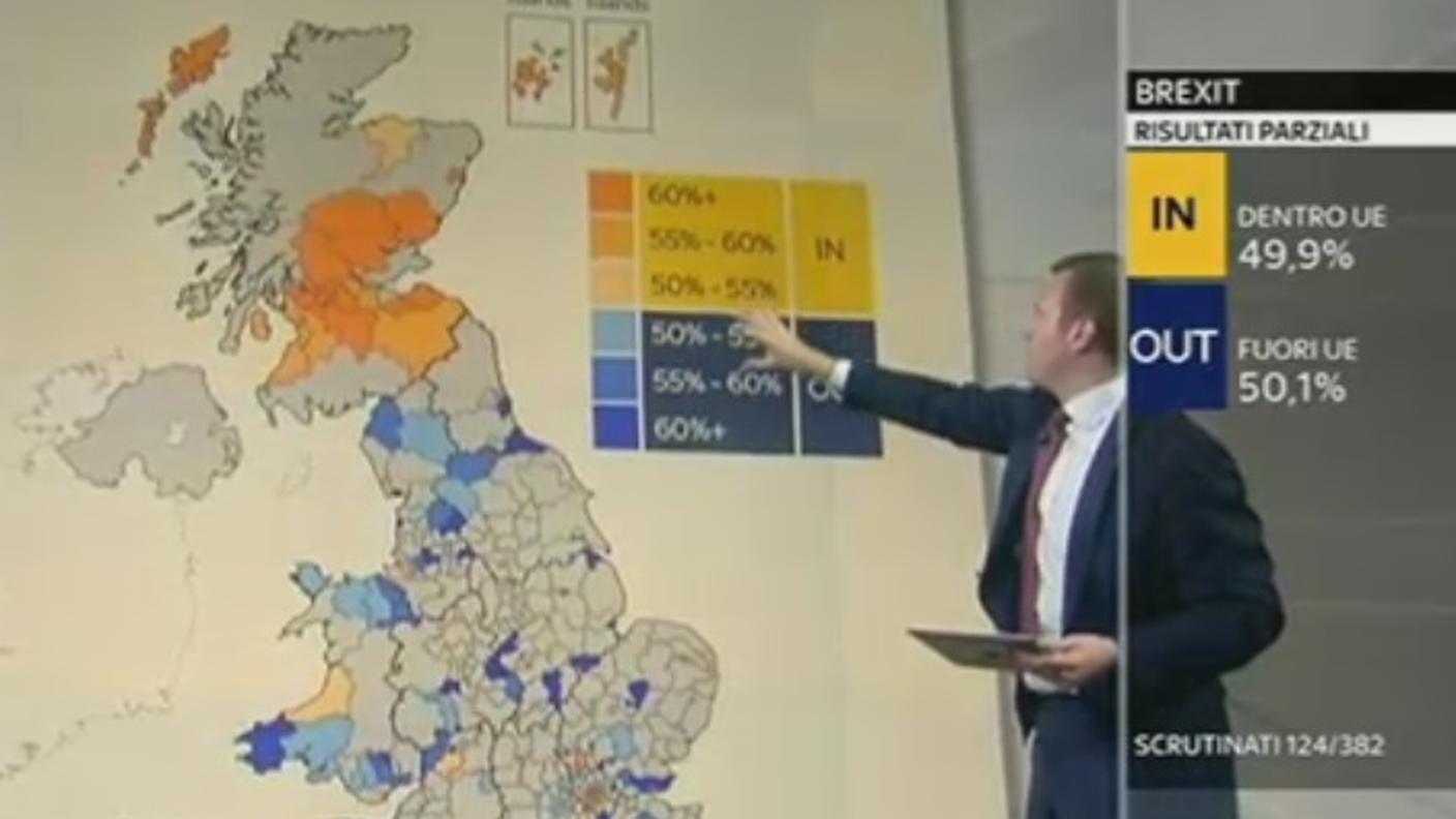Il voto su Brexit in un colpo d'occhio