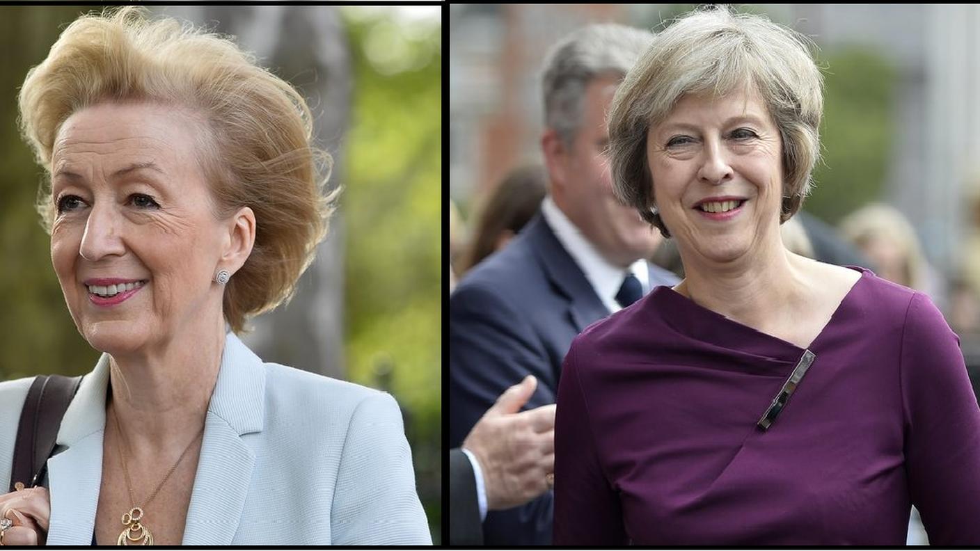 Andrea Leadsom, a sinistra, e Theresa May
