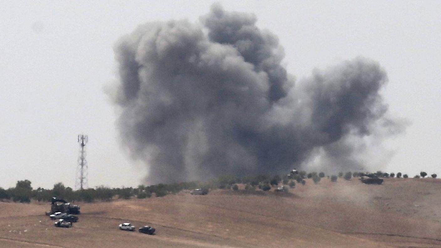 Un'immagine scattata mercoledì sul confine tra la Turchia e la Siria