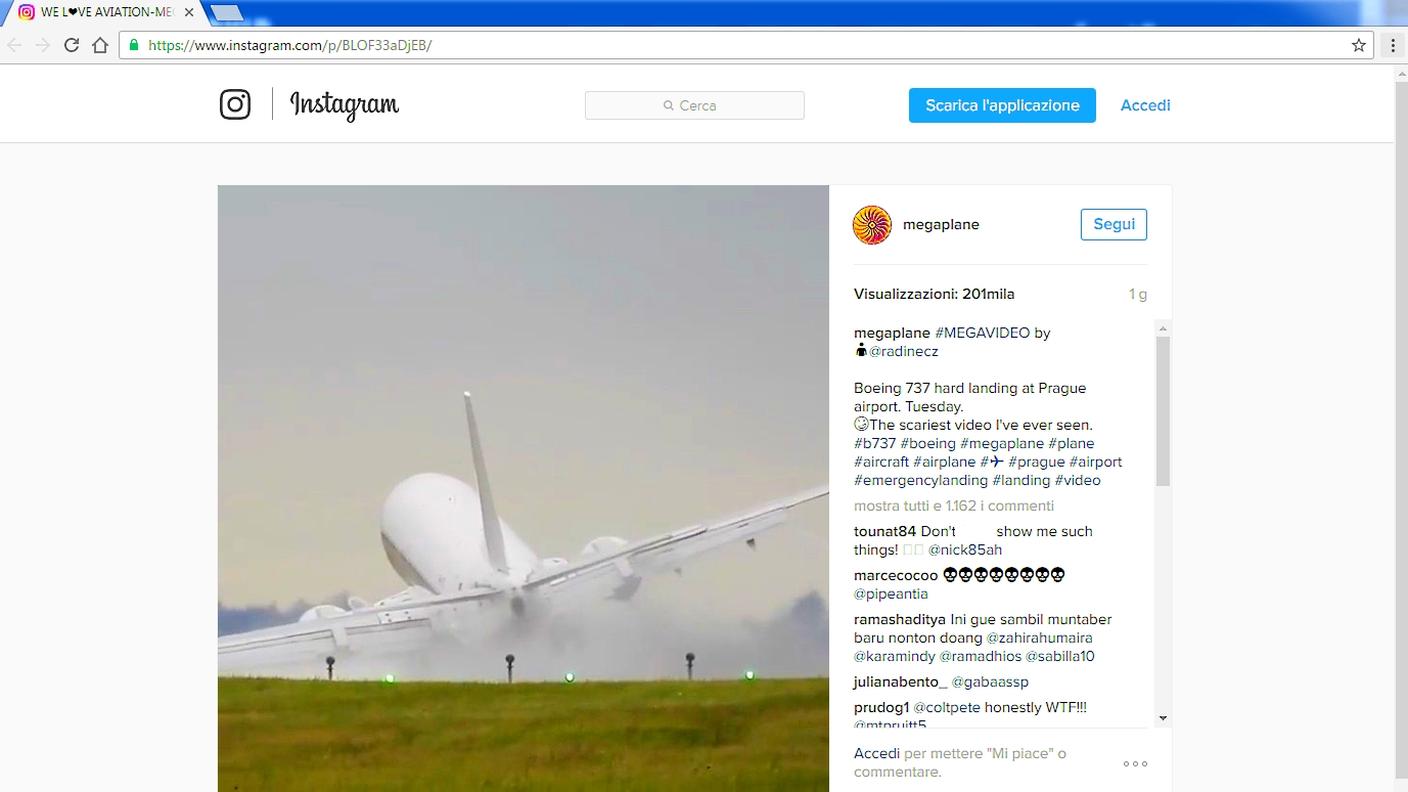 Il video sta facendo il giro dei social network (qui un fotogramma pubblicato su Instagram)