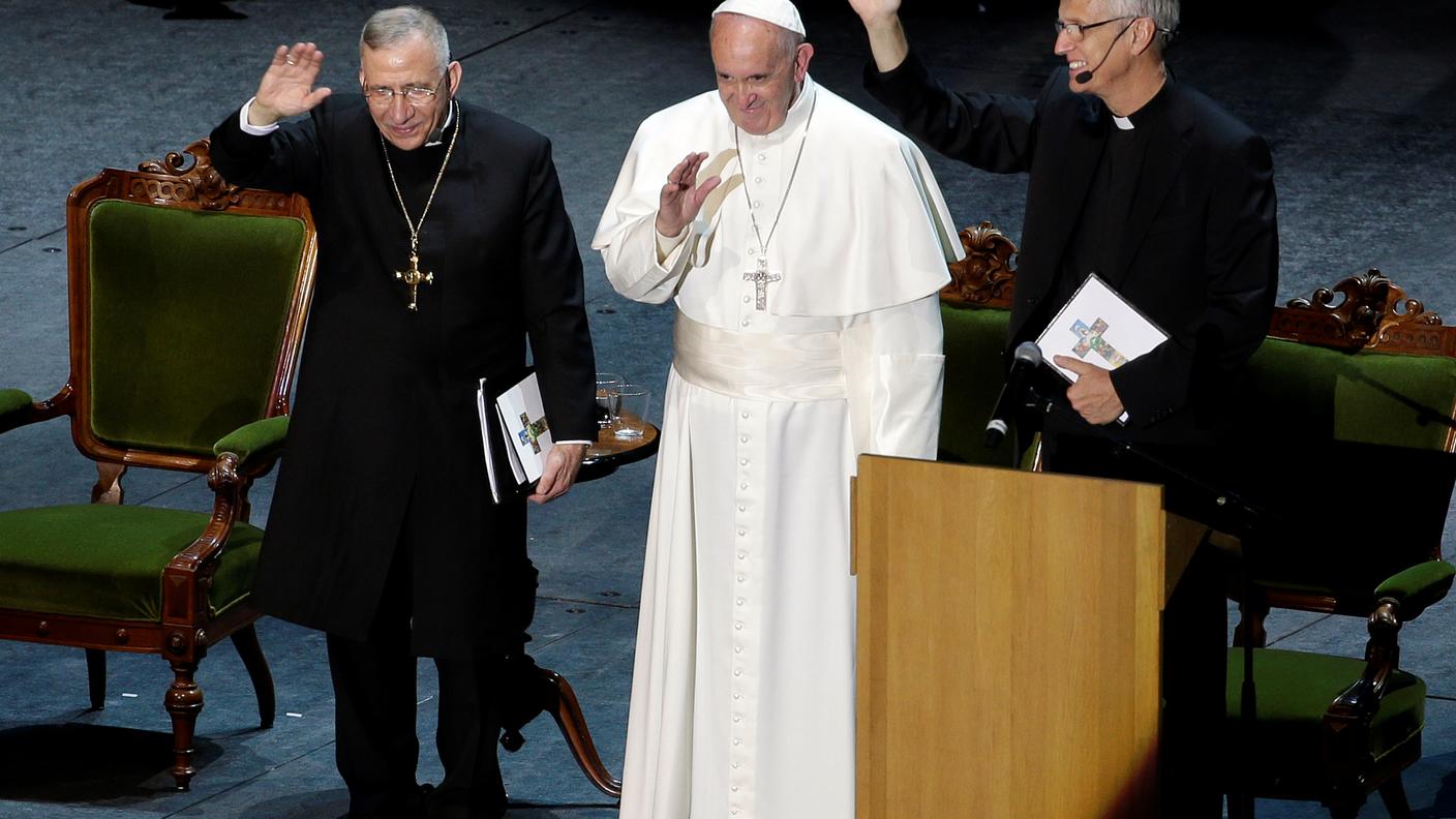 Papa Francesco e Munib Younan