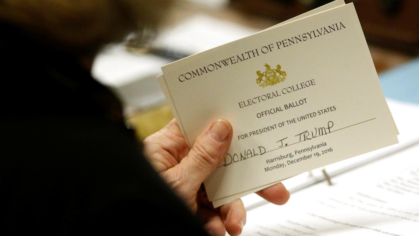 Grandi Elettori, qui dello Stato della Pennsylvania, al voto