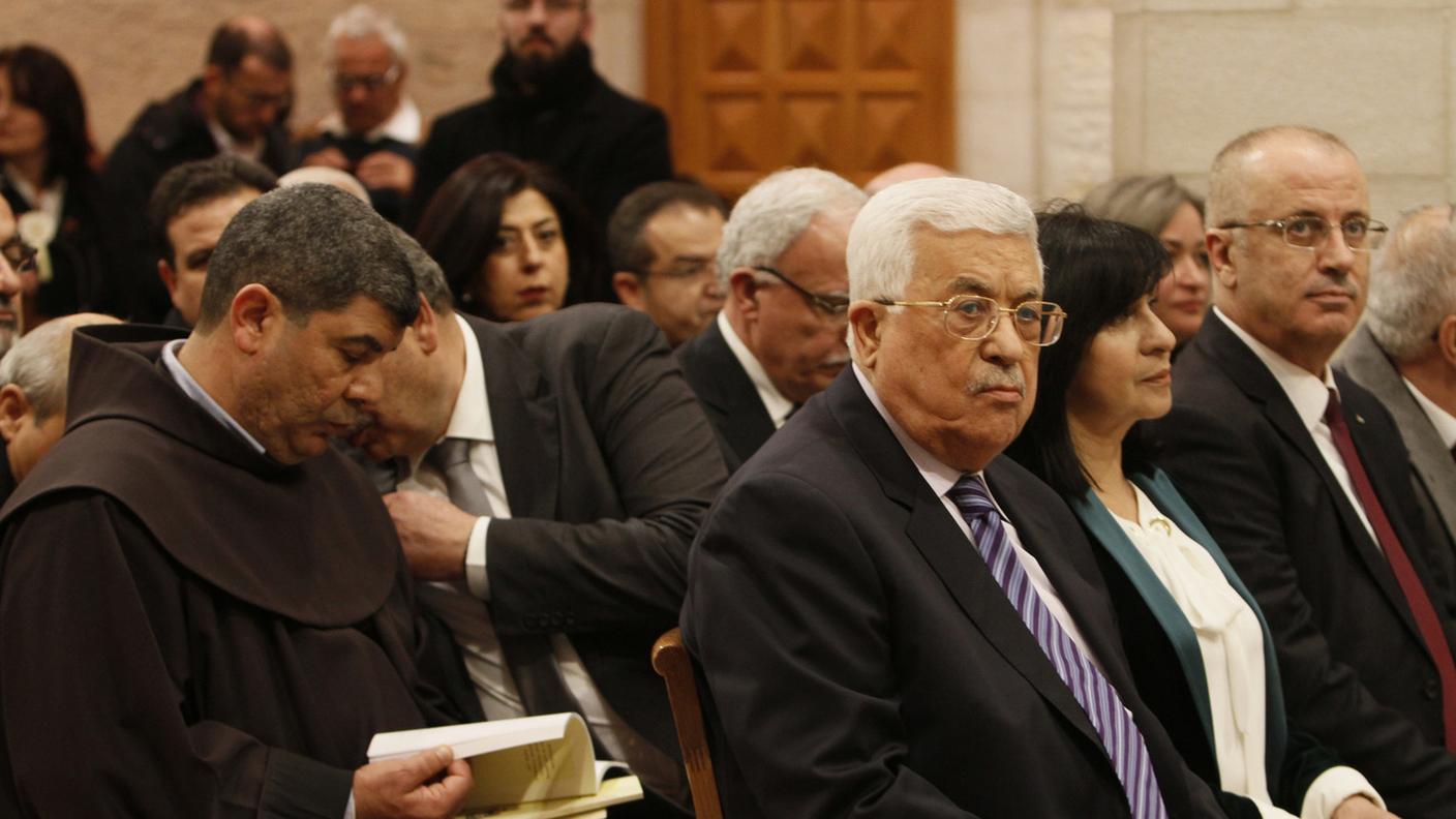 Tra i presenti, anche il presidente palestinese Mahmoud Abbas