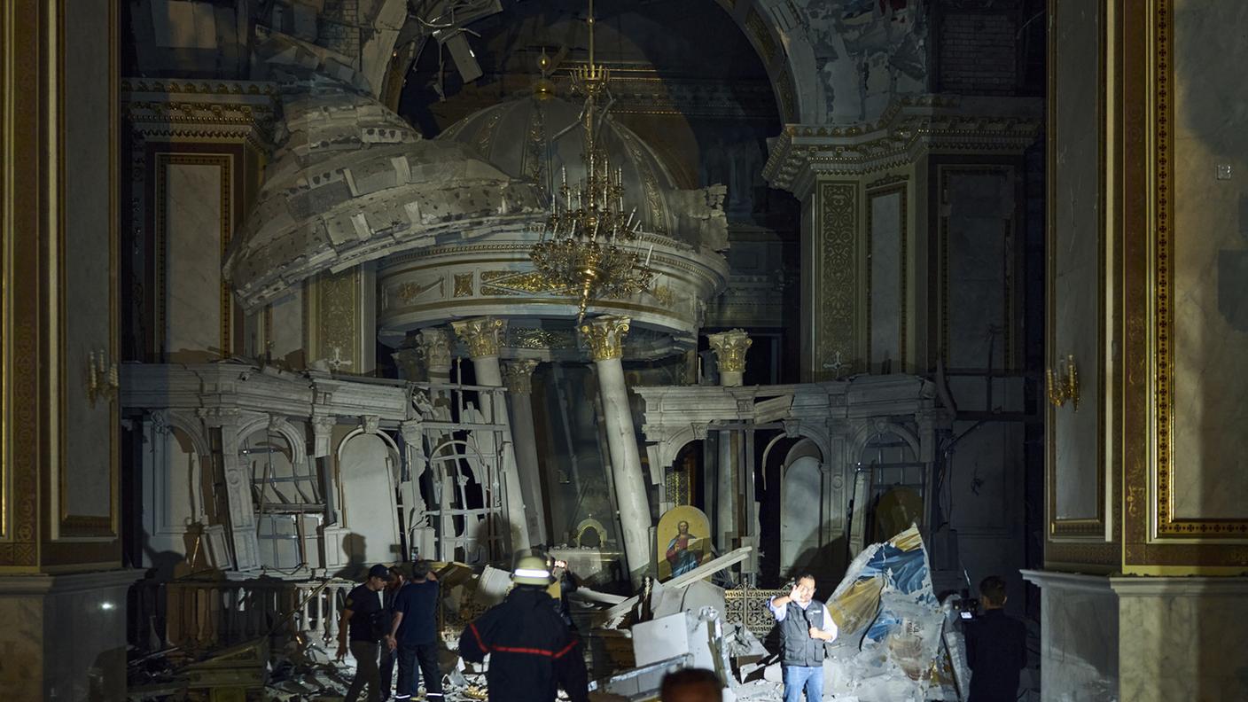 Gravemente danneggiata la cattedrale della Trasfigurazione