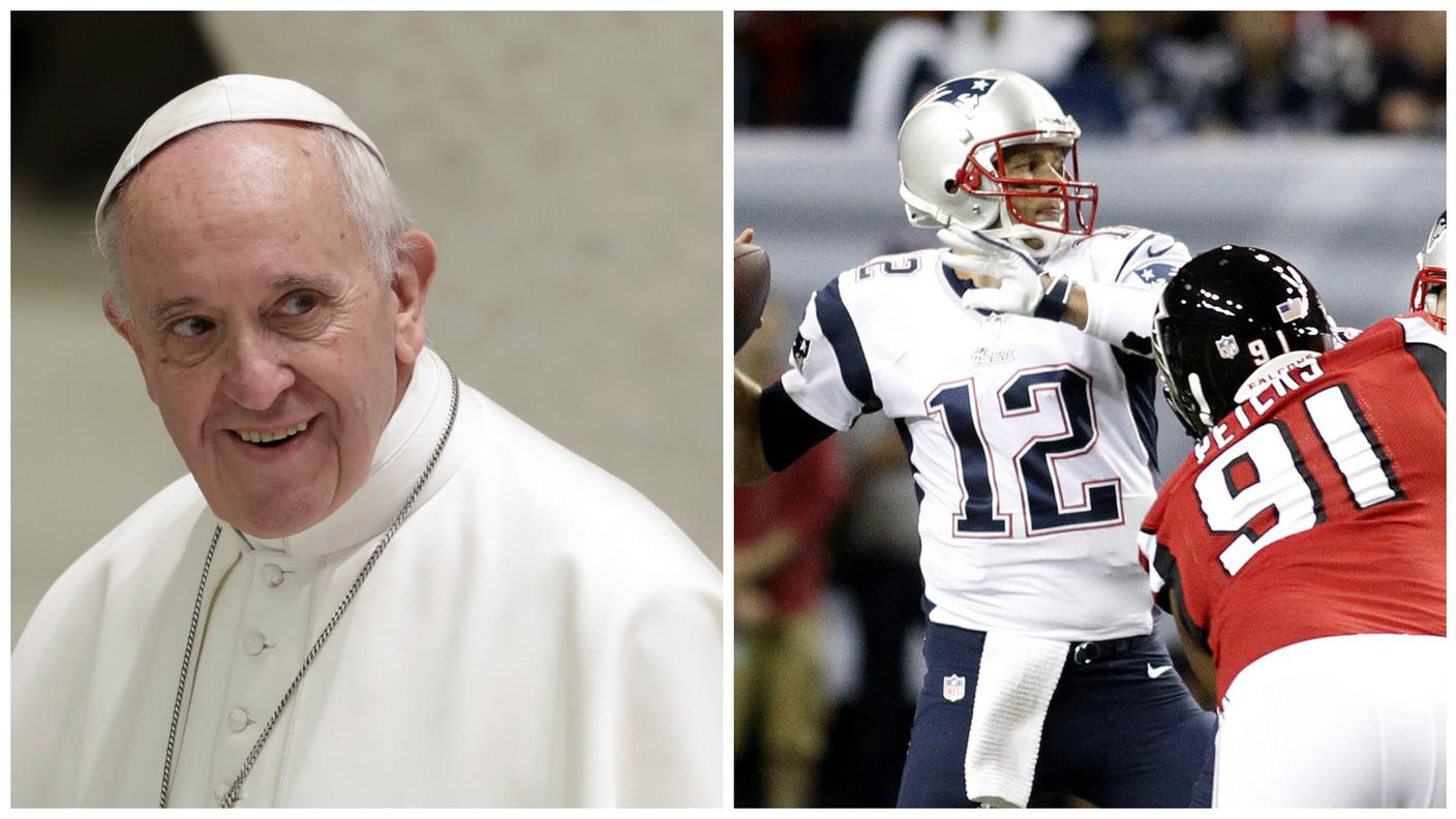 Patriots o Falcons? Francesco non fa pronostici ma lancia un messaggio di pace e amicizia