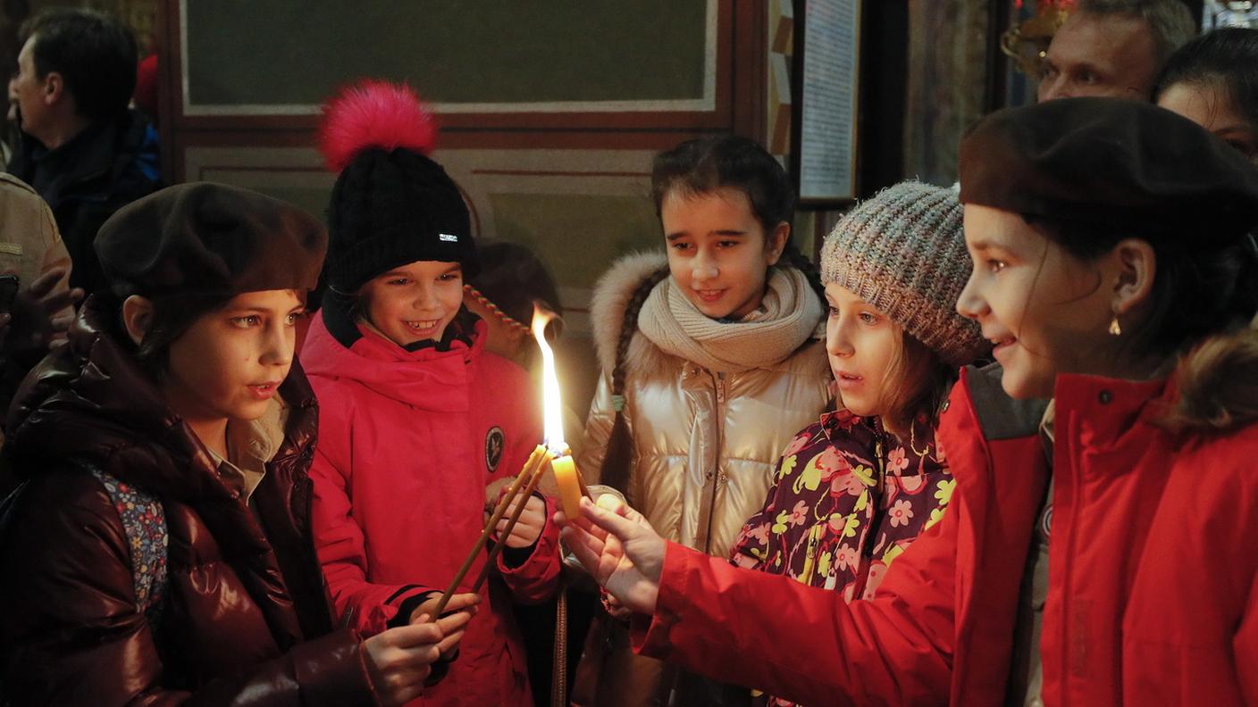 Il primo Natale di guerra a Kiev, in una foto dello scorso anno