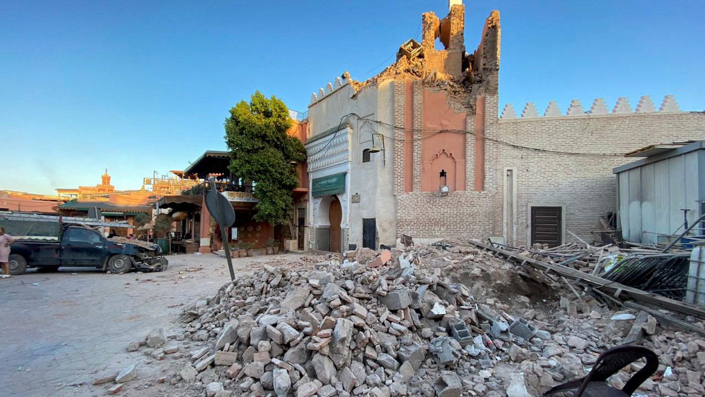 Il centro storico di Marrakech è stato pesantemente colpito dalle scosse