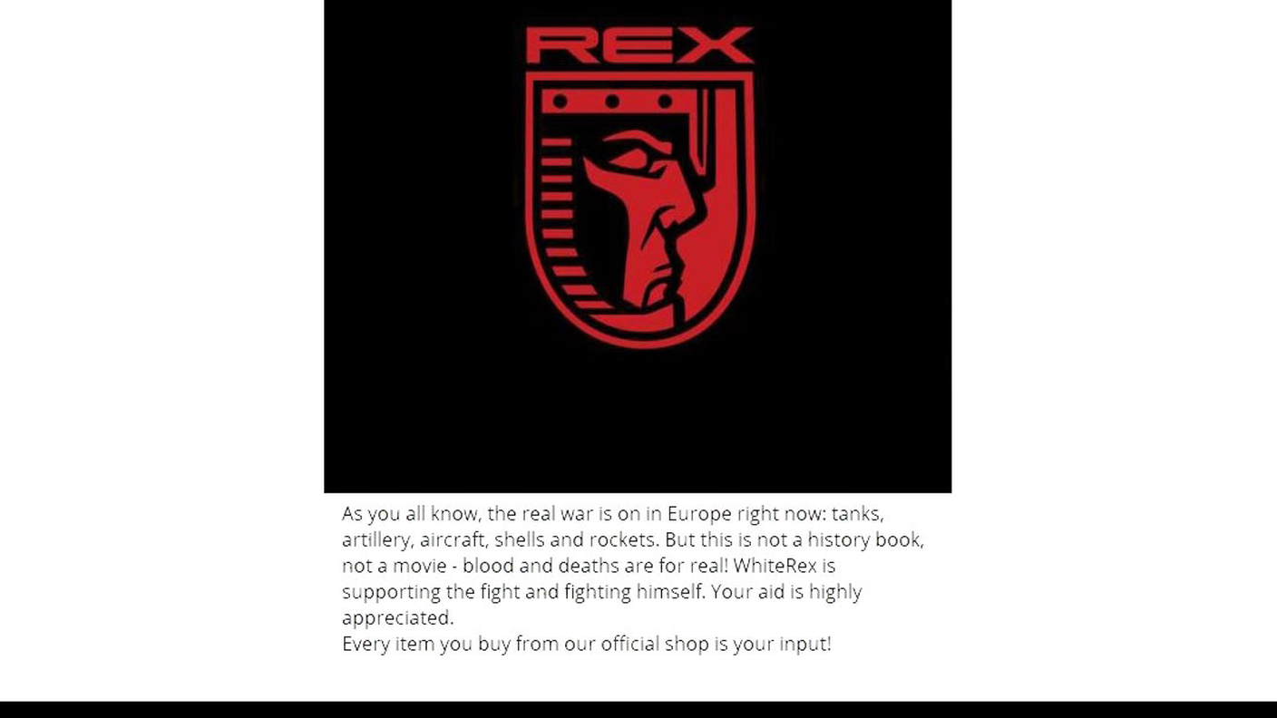Il post su Telegram dell'account ufficiale di White Rex, pubblicato il 4 marzo