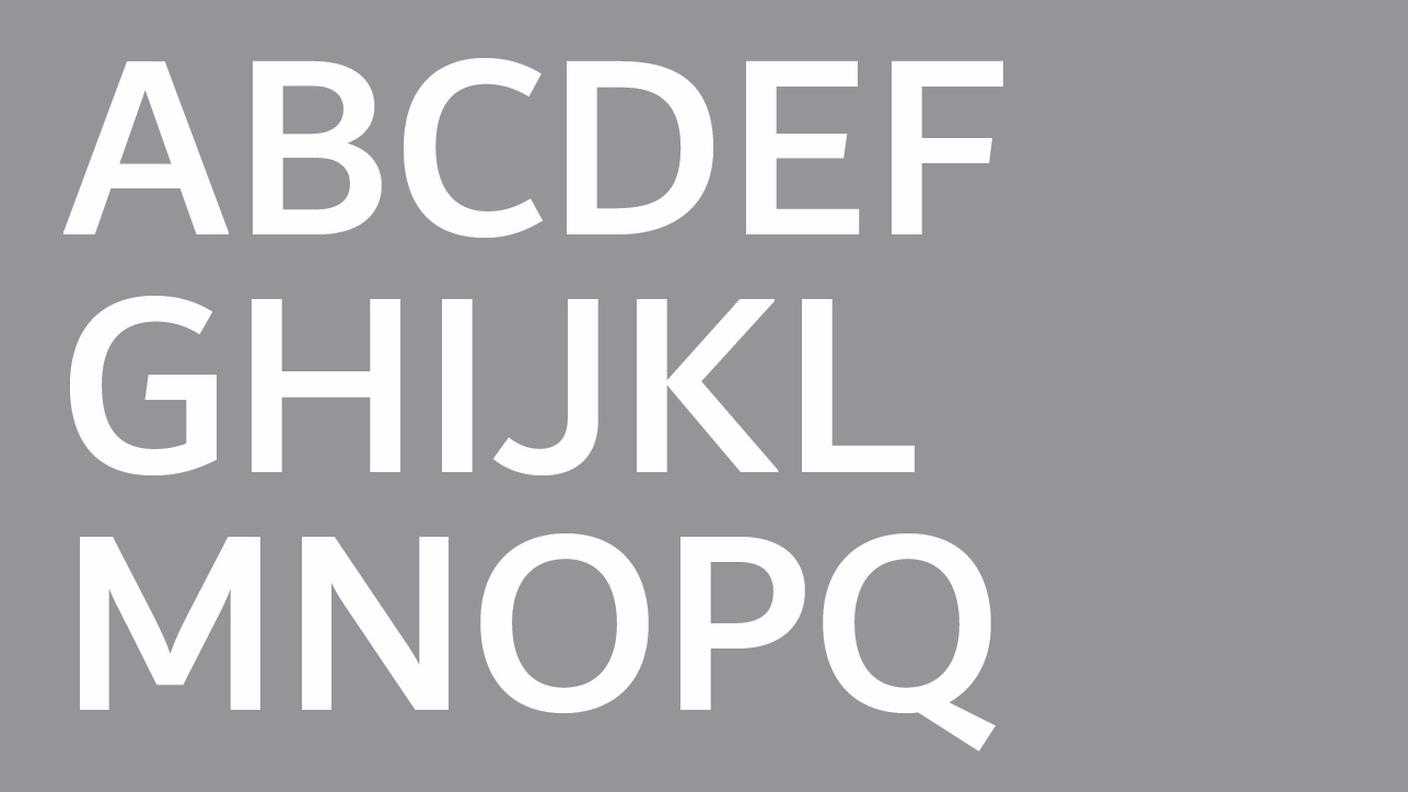 Le maiuscole latine del Dubai font