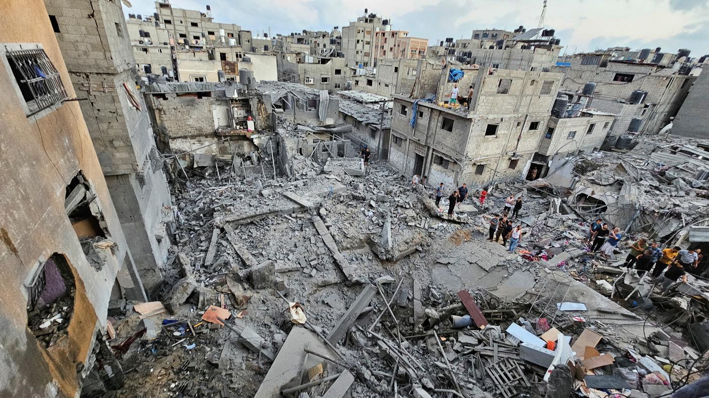 Gran parte di Gaza è ridotta a un cumulo di macerie