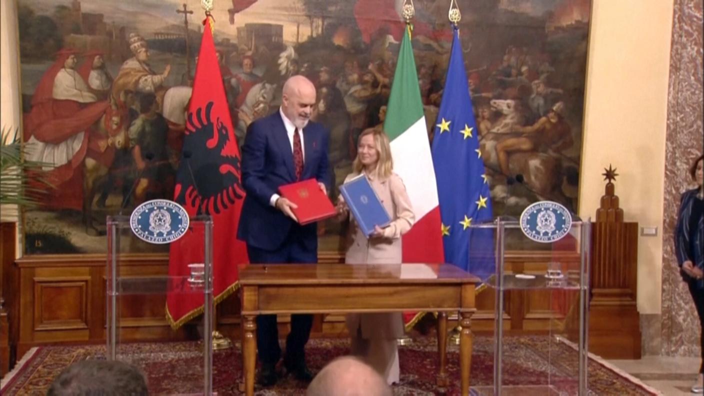 Giorgia Meloni ed Edi Rama