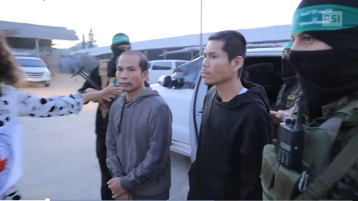 Un fotogramma del video diffuso da Hamas