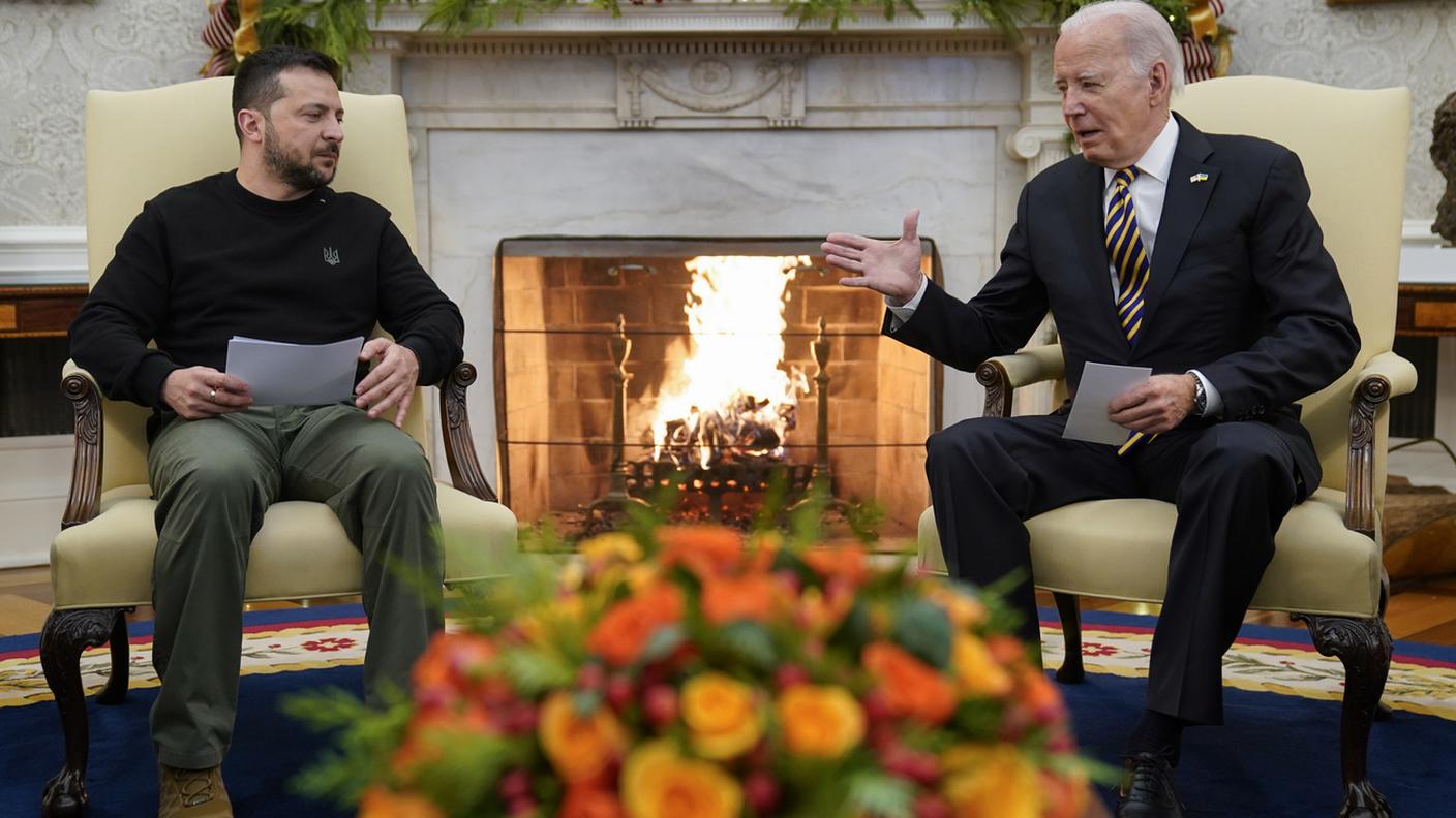  Joe Biden e Volodymyr Zelensky alla Casa Bianca