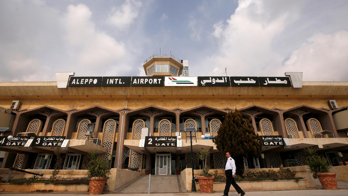 L'aeroporto di Aleppo in una foto di archivio del febbraio 2020