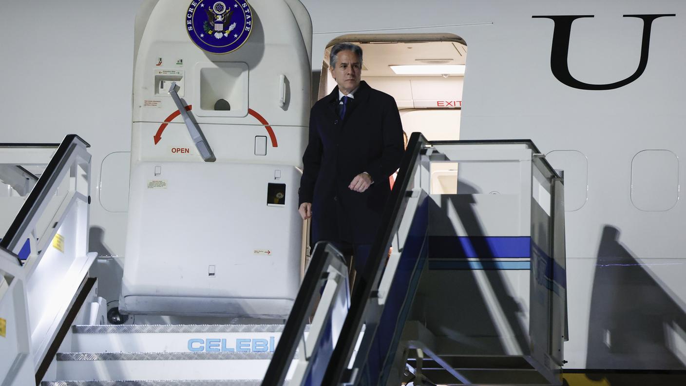 Antony Blinken al suo arrivo a Istanbul