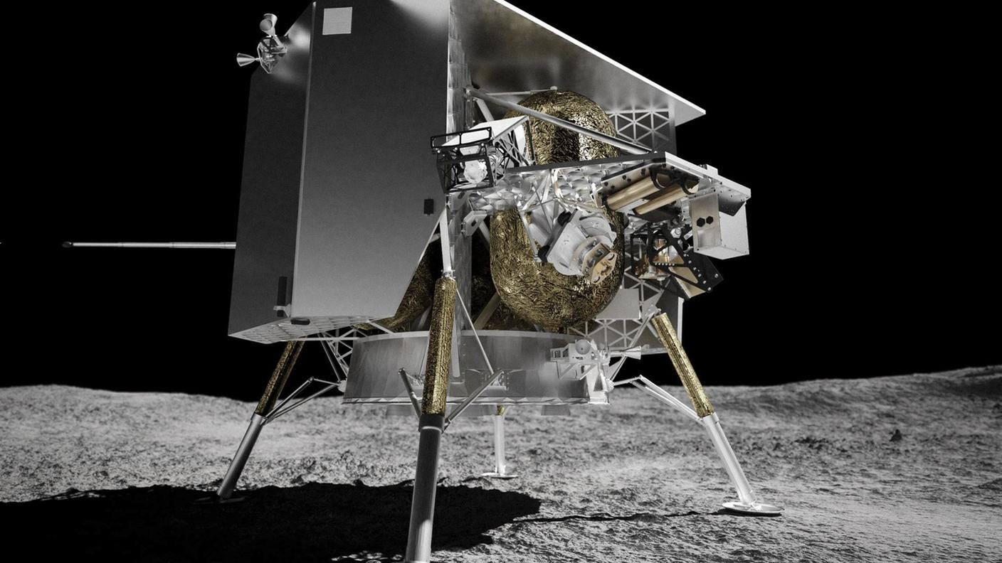 Del sogno rimane un'immagine, virtuale, del modulo sul suolo lunare