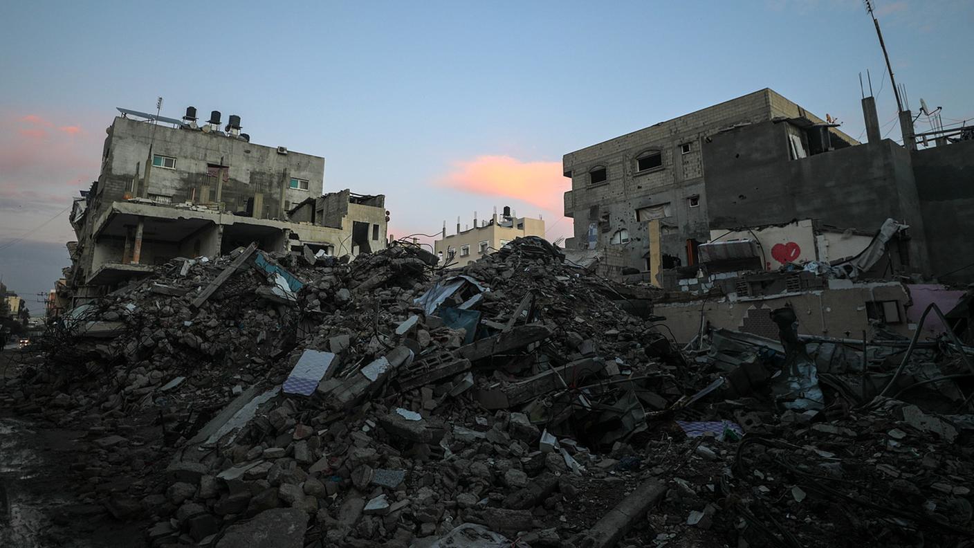 Una zona di Gaza distrutta dagli attacchi israeliani