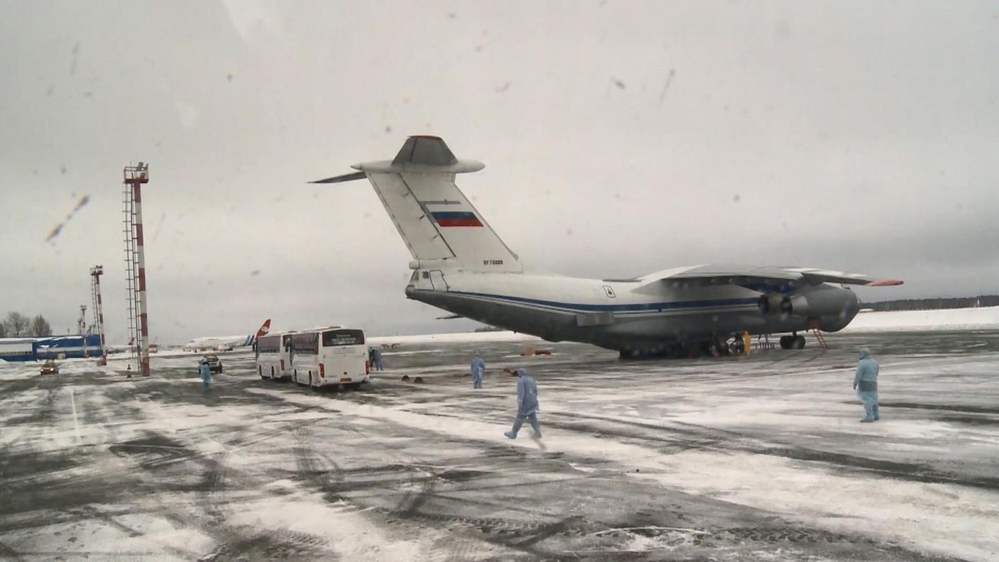 Un Ilyushin IL-76 simile a quello caduto nella regione di Belgorod mercoledì mattina