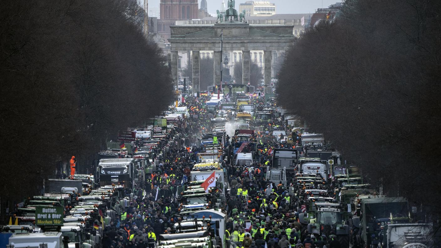 Uno scatto delle manifestazioni in Germania