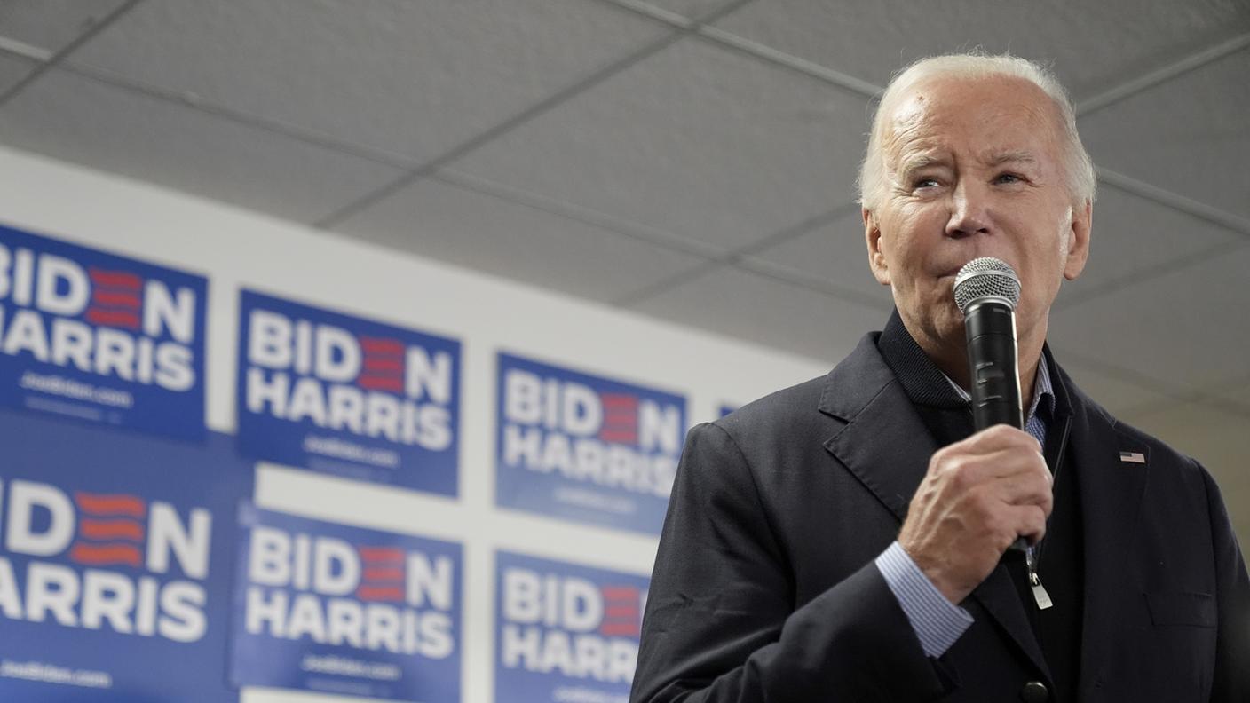 Biden durante un comizio