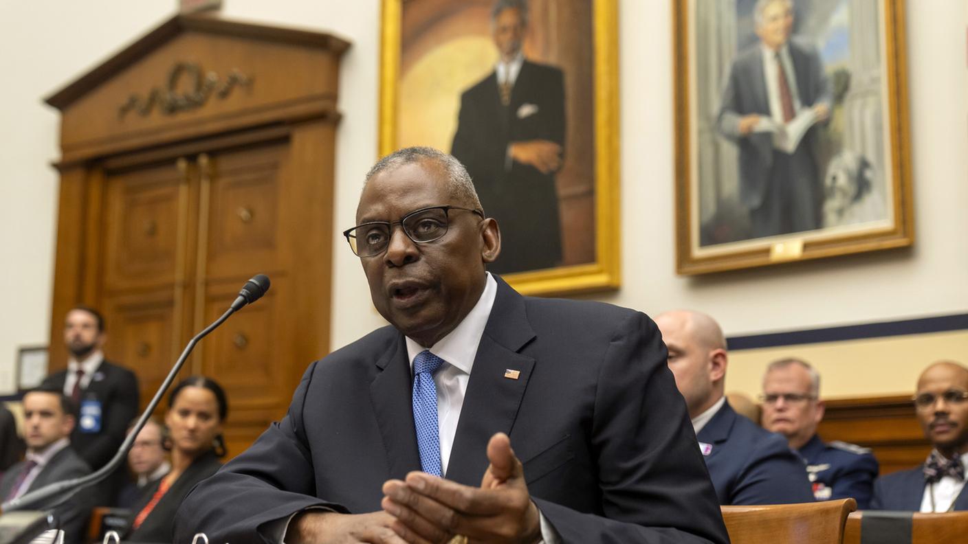 Il Segretario della Difesa Lloyd Austin durante il suo intervento a Capitol Hill