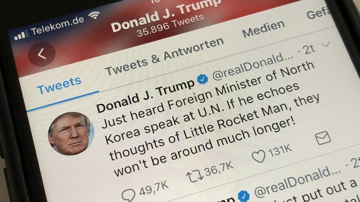 Uno dei tanti tweet del presidente americano Trump