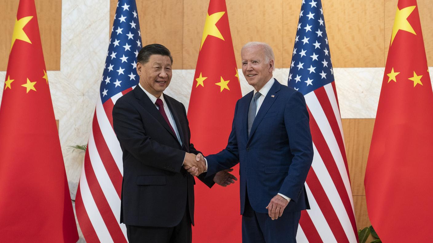 Il presidente cinese Xi Jinping e il suo omologo statunitense Joe Biden in una foto d'archivio