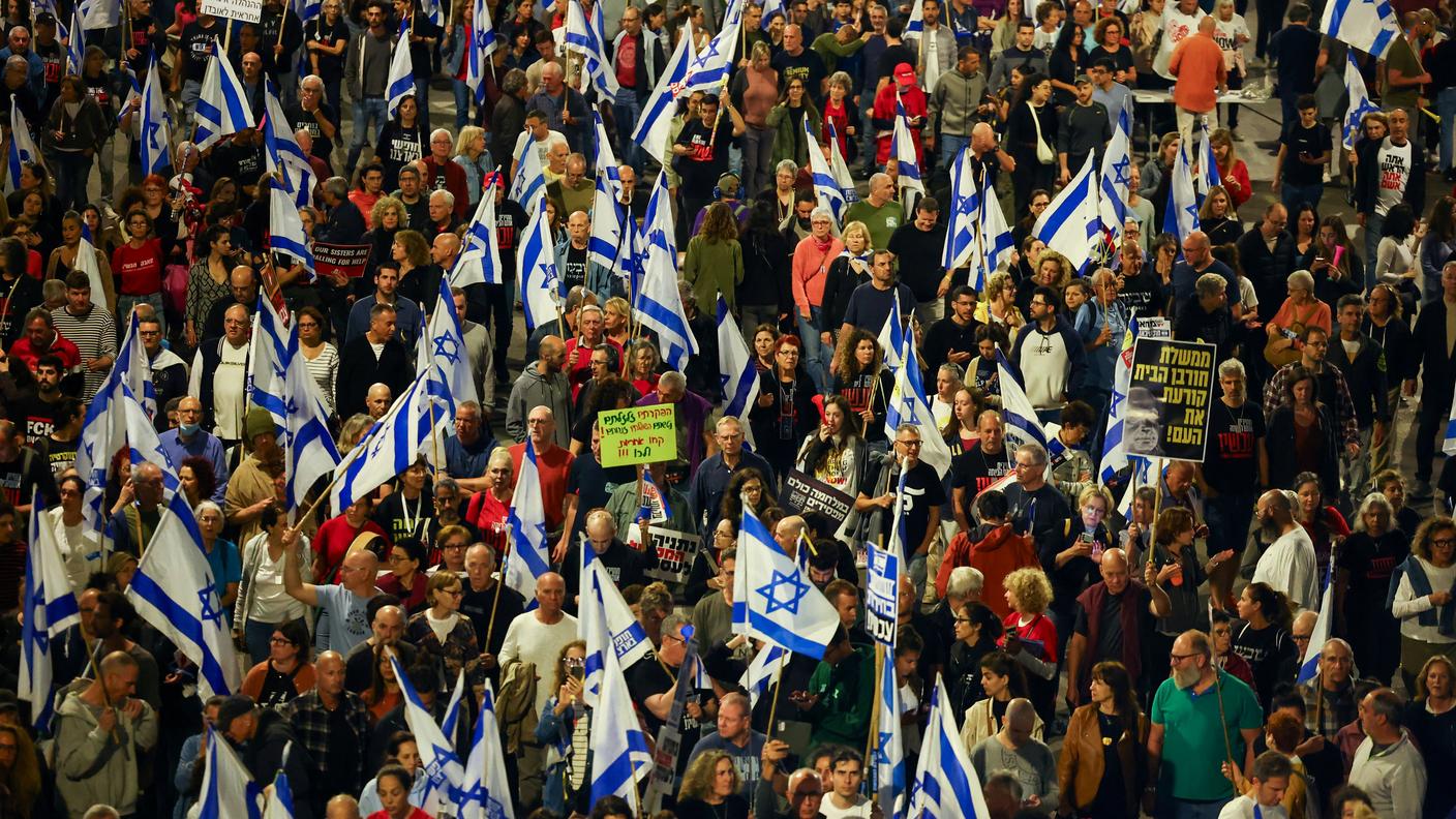 Le proteste a Tel Aviv