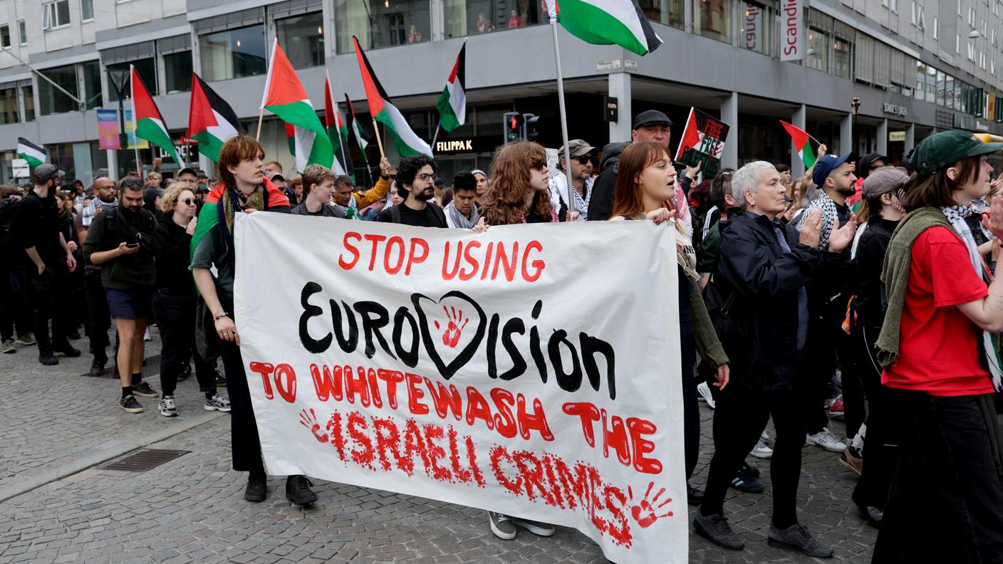 La protesta per Gaza precede l'Eurovision Song