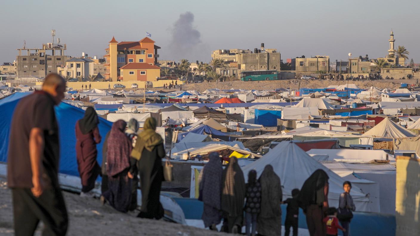 Un campo profughi nelle vicinanze di Rafah