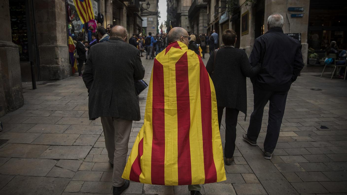 Un'immagine scattata mercoledì a Barcellona