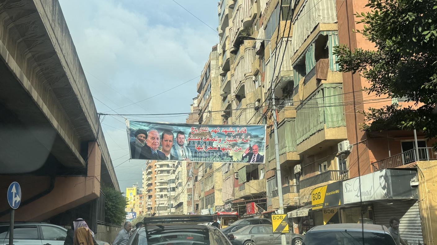 Haret Hreik, il volto di Hassan Nasrallah e quello dei suoi alleati sono ovunque