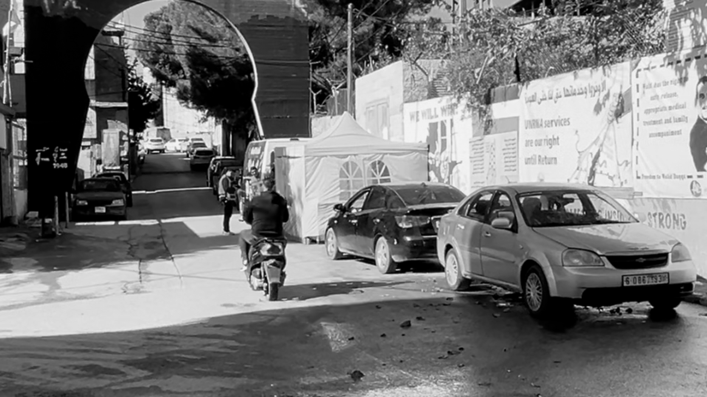 La cosiddetta “chiave del ritorno” dei palestinesi del campo profughi palestinesi di Aida a Betlemme, accanto al centro giovanile diretto da Munther Amira