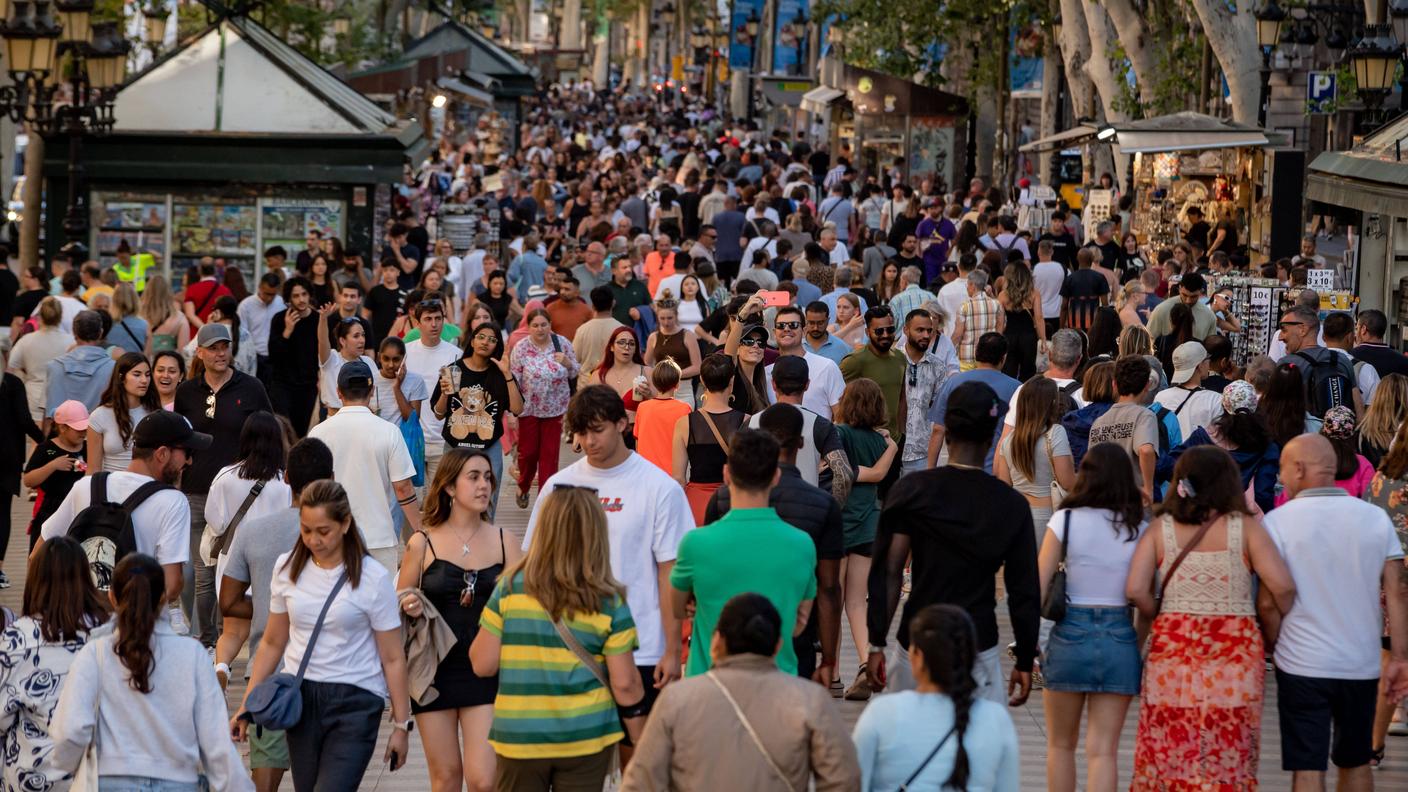 La Rambla di Barcellona a metà giugno