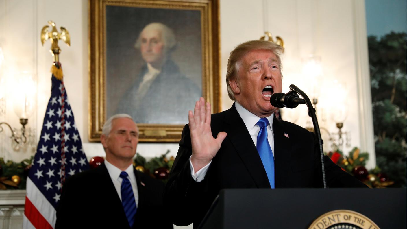 L'annuncio ufficiale di Trump: "Gerusalemme capitale d'Israele"