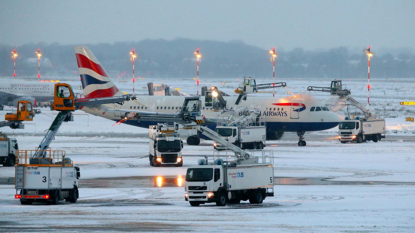 Un'immagine scattata domenica all'aeroporto di Düsseldorf