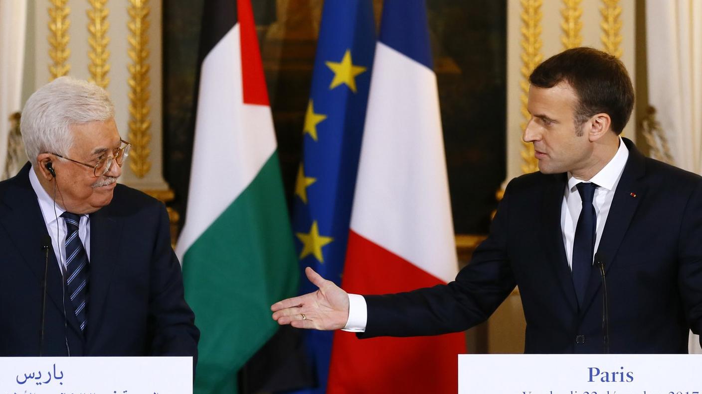 Abbas e Macron all'Eliseo