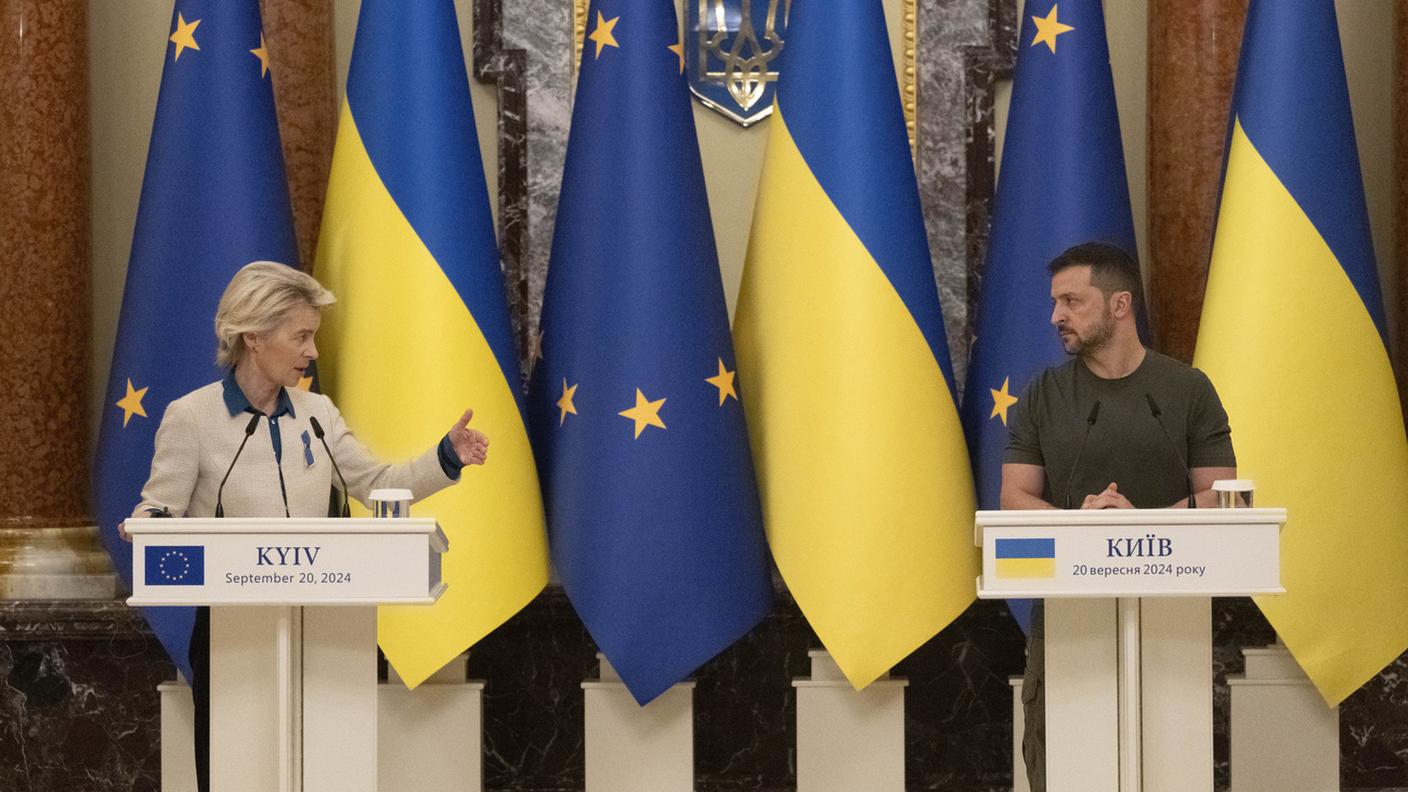 Von der Leyen e Zelensky in conferenza stampa
