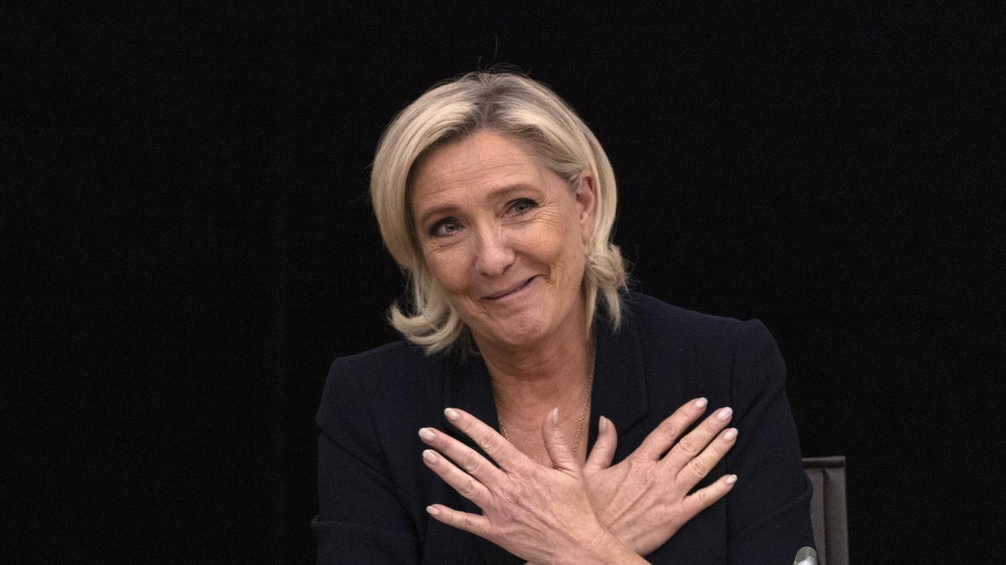 Marine Le Pen durante il congresso del Rassemblement National lo scorso 15 settembre