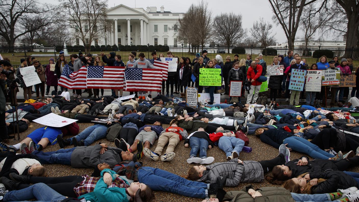 La protesta degli studenti a Washington